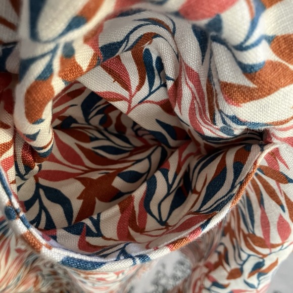 Lands End Dress Womens Size 1X Multicolor Sleeveless Linen in a Cream Color - Picture 8 of 11